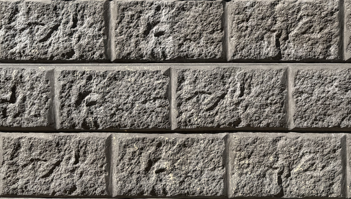 Bedrock Charcoal patterned concrete sleeper face texture