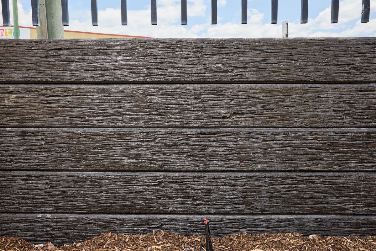 Smokey Sealed Timber Look Concrete Sleeper - ISO 9001 Certified