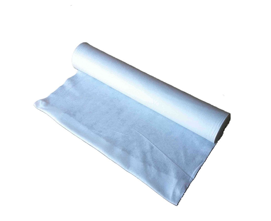 Roll of white geofabric